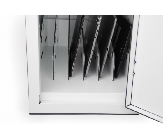 BRVD6 Charging locker for 6 mobile devices up to 17 inches - white - USB-A