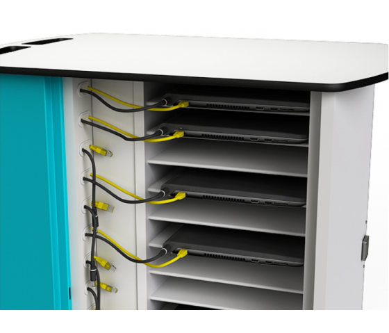 Carro de carga para portátiles Zioxi NETT-LS-16-K para 16 portátiles de hasta 15,6 pulgadas - cierre con llave