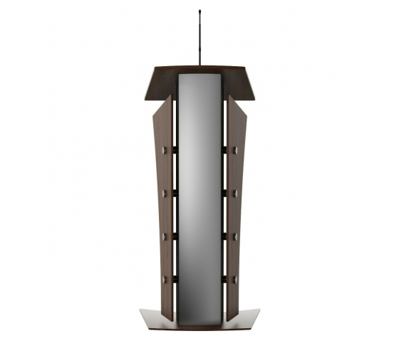 Pupitre métal/bois Armagosa - couleur noyer