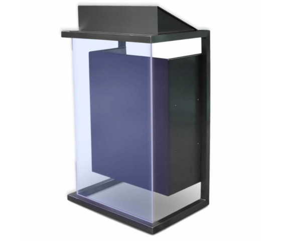 Atril de acrílico/acero inoxidable Caja LED - color a elegir