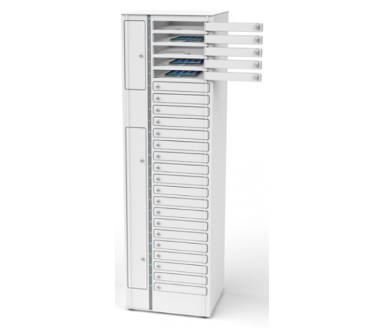 Armadietto di ricarica per 24 tablet fino a 14 pollici - Zioxi VTB1-24S-UA-CP - chiusura a combinazione - USB-A