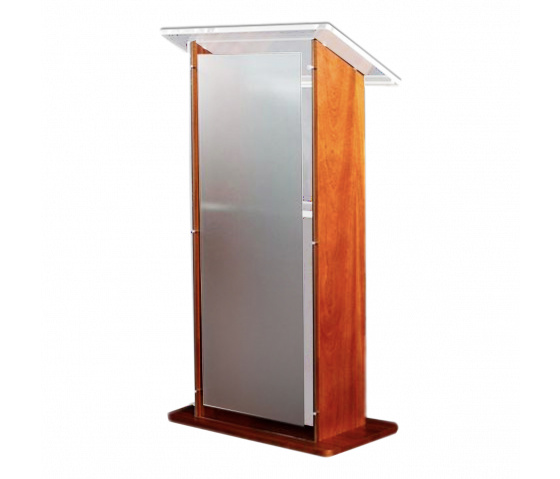 Acrylic-wood lectern Esmeralda - cherry colour