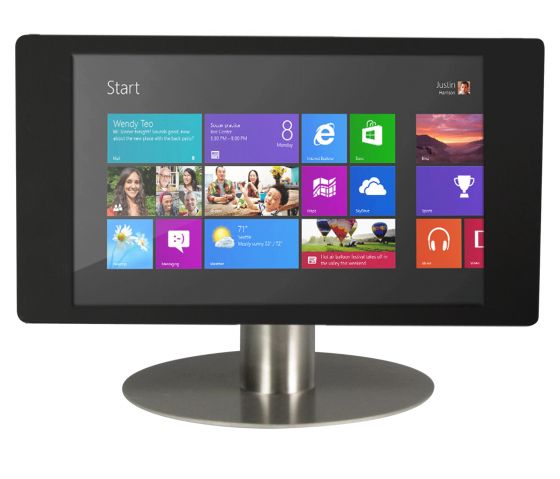 Support de table Fino pour Microsoft Surface Pro 12.3 - noir/ acier inoxydable