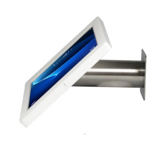 Tablet Wandhalterung Fino für Samsung Galaxy Tab 9.7 Tablets - weiß/Edelstahl