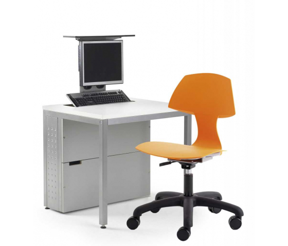 T -Chair Silla de clase senior de altura regulable con ruedas