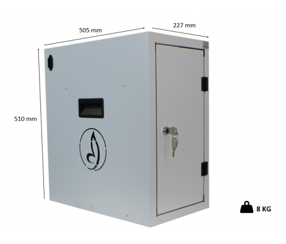 BRVD6 Charging locker for 6 mobile devices up to 17 inches - white - USB-A