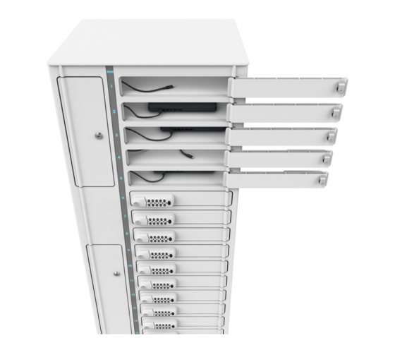 Zioxi Volt bay Chromebook laddningsskåp VCB1-24 för 24 Chromebooks upp till 14 tum - Digitalt kodlås - Plug-in block