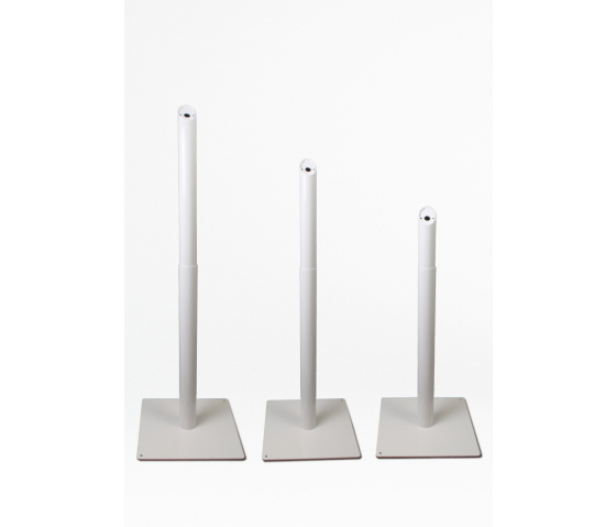 In hoogte verstelbare buis wit