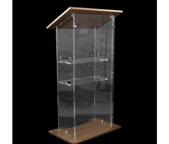 Wood/acrylate lectern Ensemble - clear