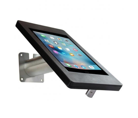 Support mural Fino M pour tablettes entre 9 et 11 pouces - noir/ acier inoxydable