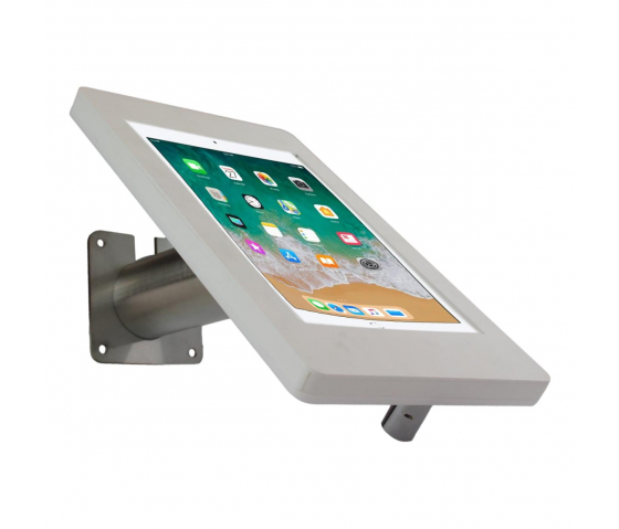 Support mural Fino M pour tablettes entre 9 et 11 pouces - blanc/acier inoxydable