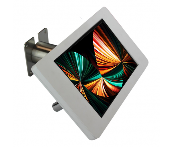 Support mural Fino M pour tablettes entre 9 et 11 pouces - blanc/acier inoxydable