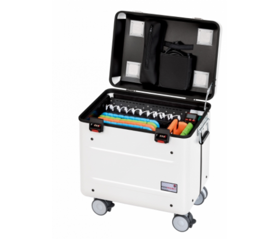 Malette de chargement EduCover/KidsCover pour 10 iPad jusqu'à 11 pouces - Câbles lightning inclus - blanc