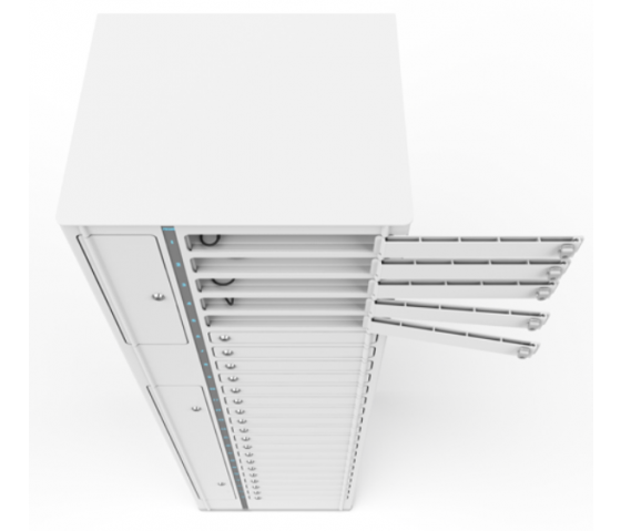 Zioxi Volt bay Chromebook-opladningsskab VCB1-24 til 24 Chromebooks op til 14 tommer - Digital kodelås - USB