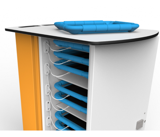 Custodia di ricarica mobile con serratura CHRGT-GC-15-C per 15 iPad in grandi coperture protettive - Serratura a codice digitale