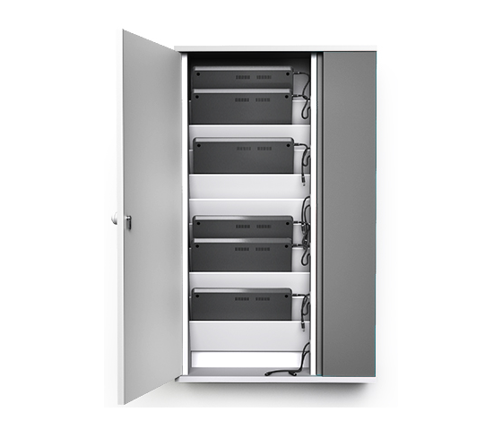 Armadio a muro per Chromebook Zioxi Slimline per 10 Chromebook fino a 14 pollici - chiusura RFID