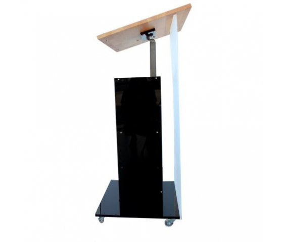 Height adjustable Acrylic/metal lectern Notulus - black