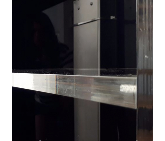 Height adjustable Acrylic/metal lectern Notulus - black