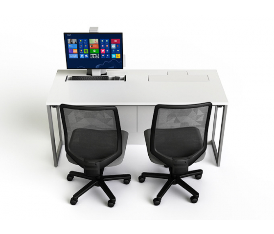 P1 Elektroniskt pop-up-datorbord 2 personer