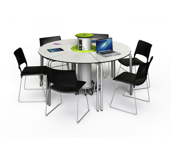 t41 180° folding student table