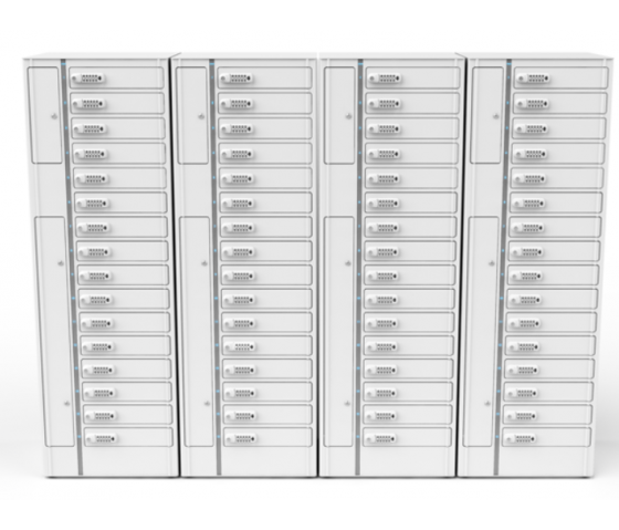 Zioxi Volt BYOD Casier de chargement VLS1-16S-M-K pour 16 appareils jusqu'à 17 pouces - serrure à clé - bloc de prise de courant