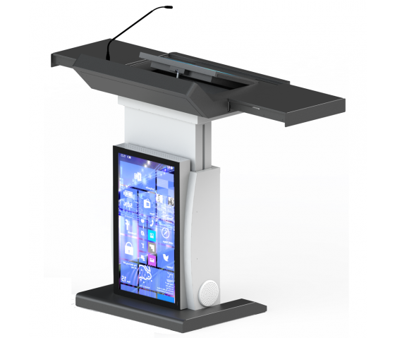 Height adjustable digital lectern Rome