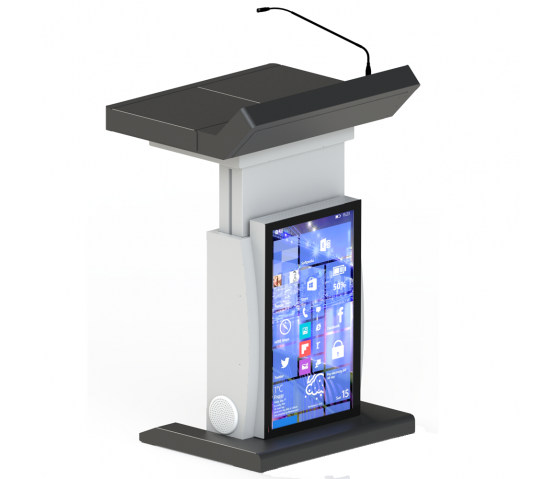 Height adjustable digital lectern Rome