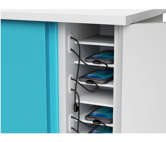 Smartphone charging cabinet Zioxi CHRGC-SP-32-K for 32 smartphones - key lock - connector block