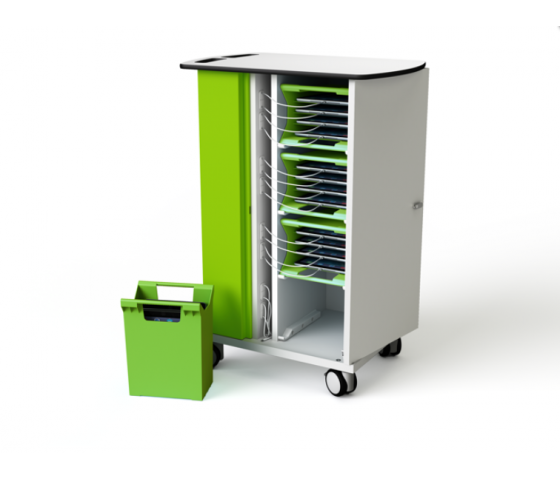 Tablet charging trolley Zioxi with carrying baskets CHRGTU-TBB-16-K for 16 tablets up to 10.5 inch