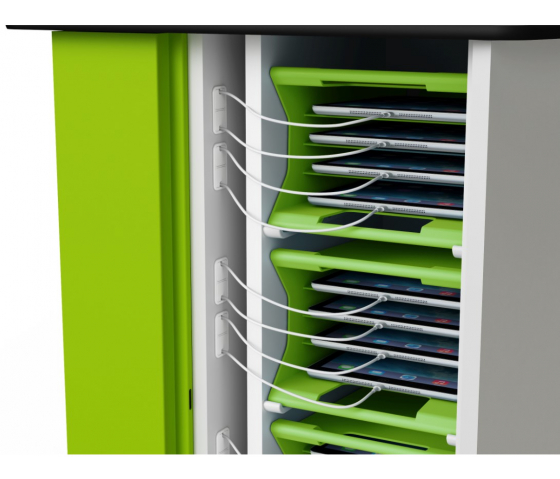 Tablet charging trolley Zioxi OnView with carry baskets CHRGT-TBB-32-K-O3 for 32 tablets up to 10.5 inch - key lock