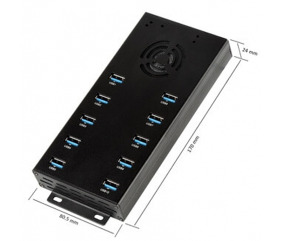 10 ports USB-A USB 3.0 10W charge & sync hub
