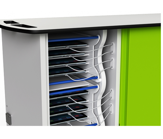 Tablet charging trolley Zioxi with carry baskets CHRGT-TBB-16-C for 16 tablets up to 10.5 inch - digital code lock