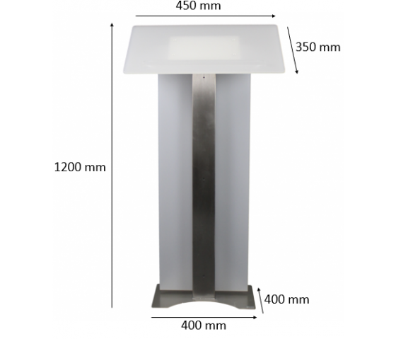 Metal/Acrylic lectern Rodriguez