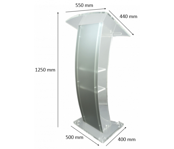 Acrylic lectern Vigelis - satinised