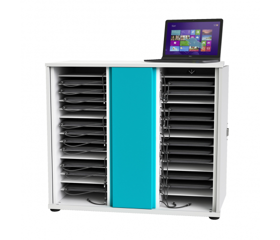 Laptop charging cabinet Zioxi CHRGC-LS-32-R for 32 laptops up to 15.6 inch - RFID lock