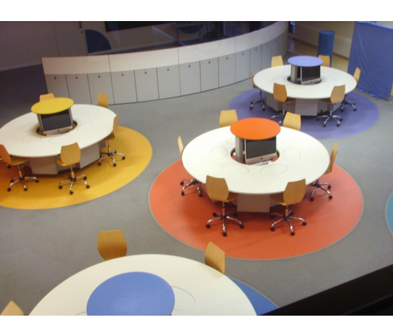 M1 Pop-up-Computer-Rundtisch 6 Personen