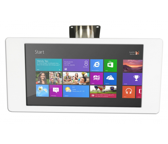 Tablet wandhouder Fino voor Microsoft Surface Pro 12.3 – wit/RVS