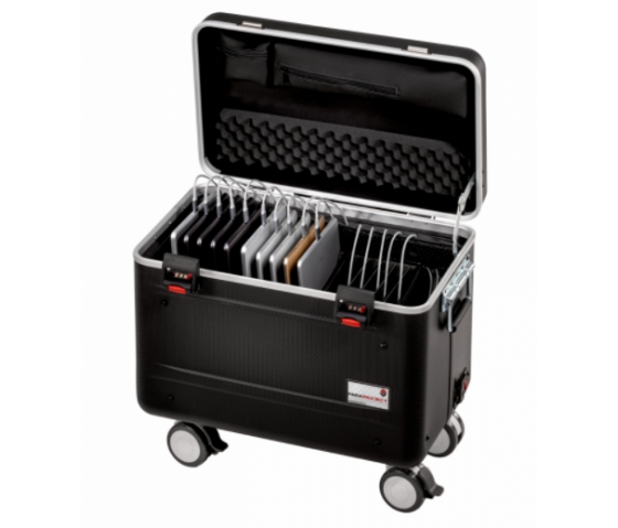 Surfplattfodral Parat MicroCase TC15 med laddningskablar för 15 surfplattor upp till 11 tum