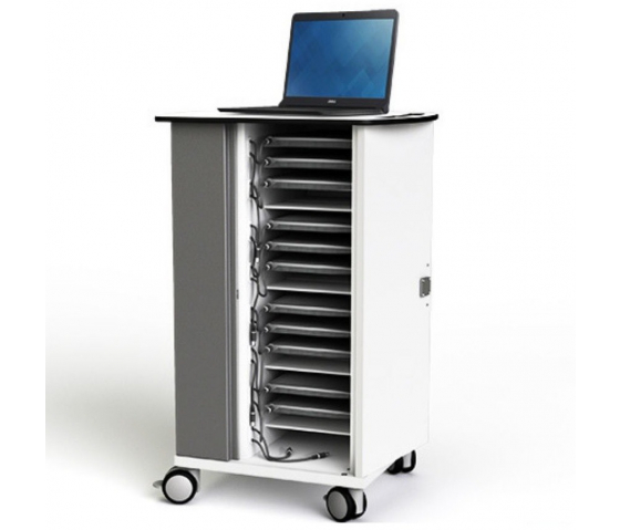 Chromebook charging trolley Zioxi CHRGT-CB-16-R for 16 Chromebooks up to 14 inch - RFID lock