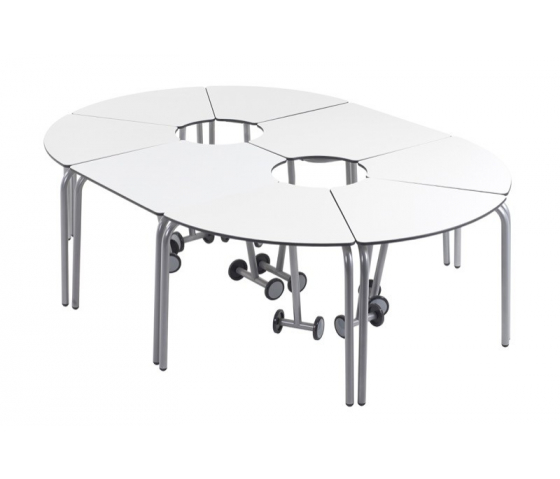 t41 180° folding student table