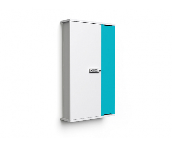 Tablet wall cabinet Zioxi Slimline CHRGWCU-TB-10-C for 10 tablets up to 11 inch - USB charging - digital code lock