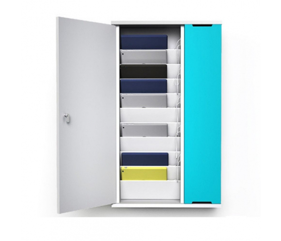 Tablet wall cabinet Zioxi Slimline CHRGWCU-TB-10-C for 10 tablets up to 11 inch - USB charging - digital code lock