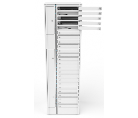 Zioxi Volt bay Chromebook laddningsskåp VCB1-24 för 24 Chromebooks upp till 14 tum - Digitalt kodlås - Plug-in block