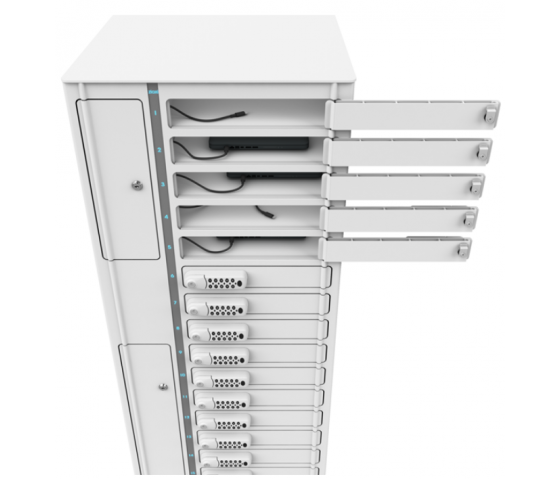 Zioxi Volt bay Tablet-oplader VTB1-24S til 24 tablets op til 14 tommer - USB-C & USB-A - Digital kodelås