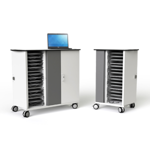 Chromebook USB-C charging trolley with cables Zioxi CHRGTUC-CB-32-C# for 32 Chromebooks up to 14 inches - digital code lock