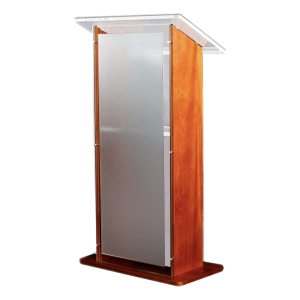 Acrylic-wood lectern Esmeralda - cherry colour 