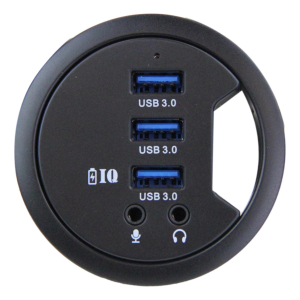 3 port USB 3.0 charging station with voice and audio capability