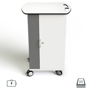 Chromebook charging trolley Zioxi CHRGT-CB-20-K for 20 Chromebooks up to 14 inch - key lock