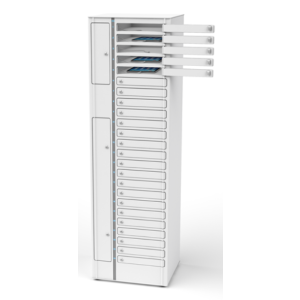 Zioxi Volt bay Chromebook laddningsskåp VCB1-24S-M-K för 24 Chromebooks upp till 14 tum - nyckellås - power block