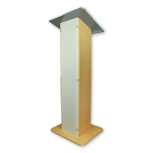 Acrylic/wood lectern Sapphire – oak colour